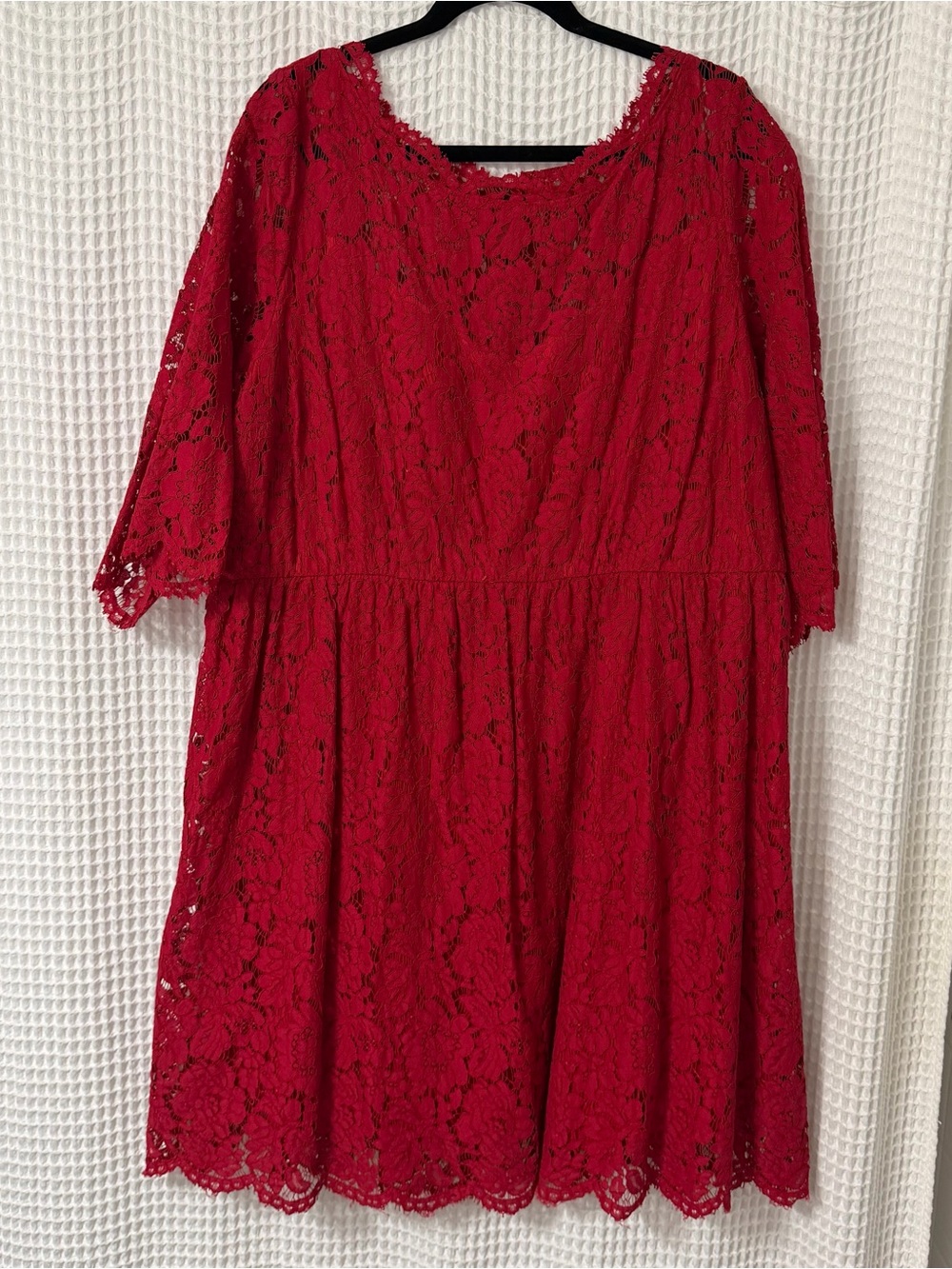 Lane Bryant Red Lace Dress